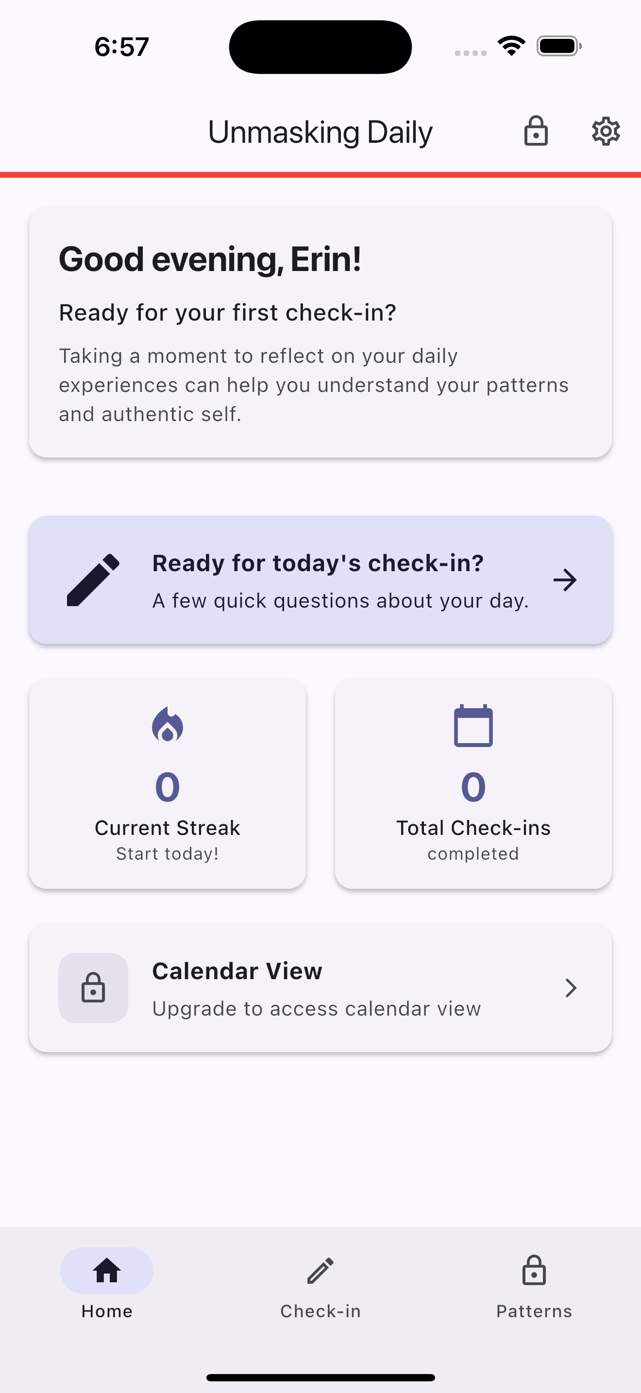 Unmasking Daily App Screenshot